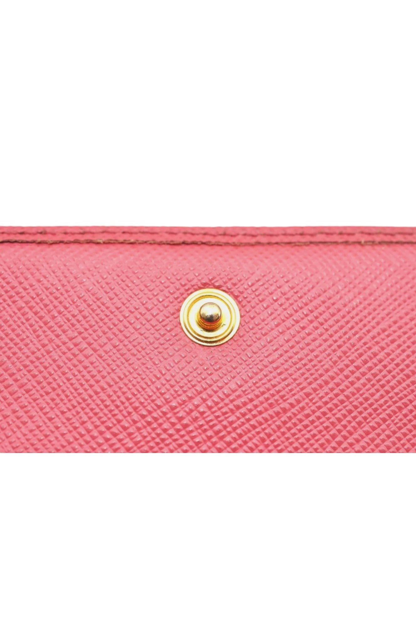 PRADA Vintage Saffiano Multic Leather Trifold Wallet Purse Pink 8195K