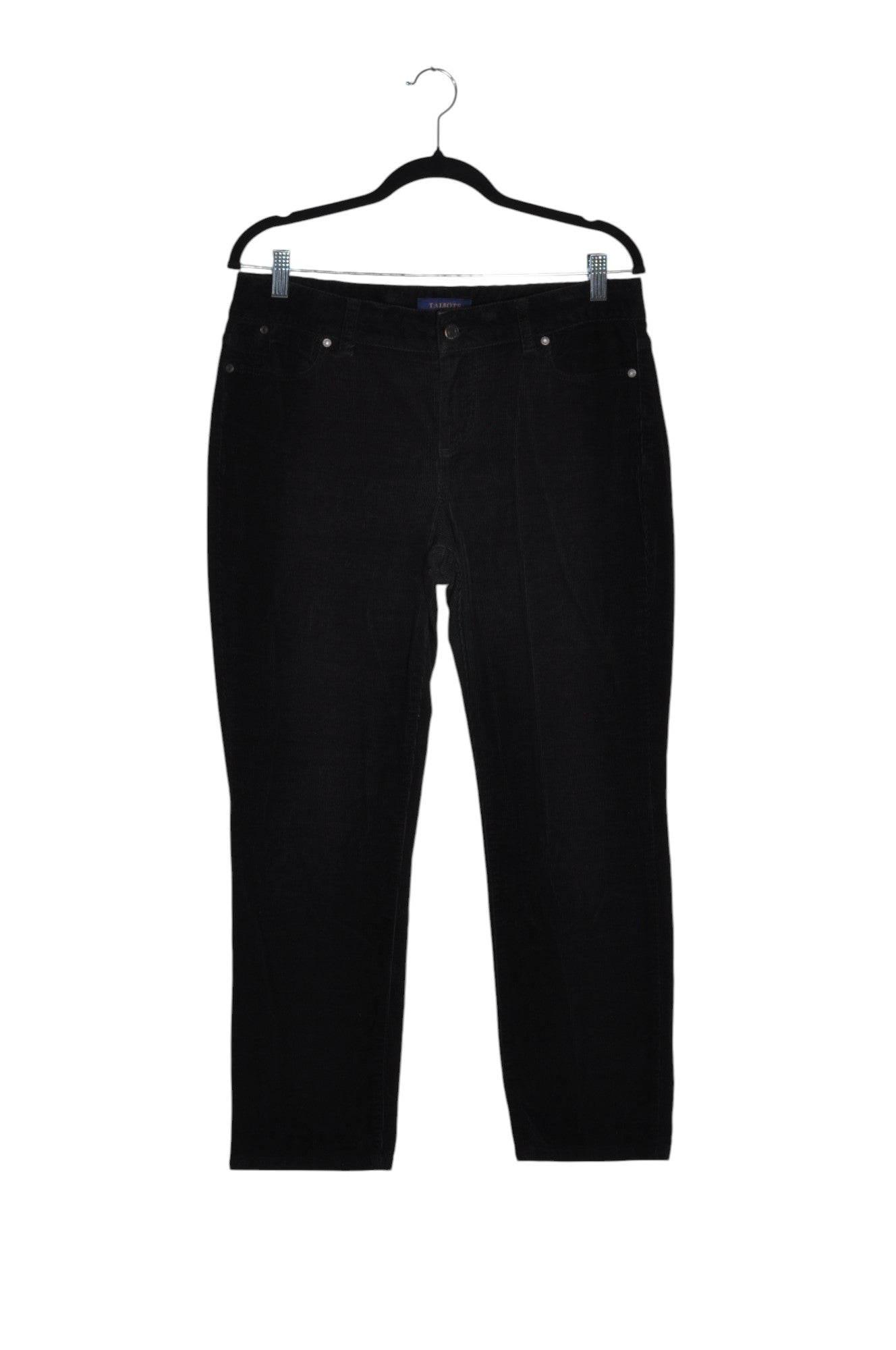 TALBOTS Women Corduroy Pants Regular fit in Black - Size 10 | 34.29 $ KOOP