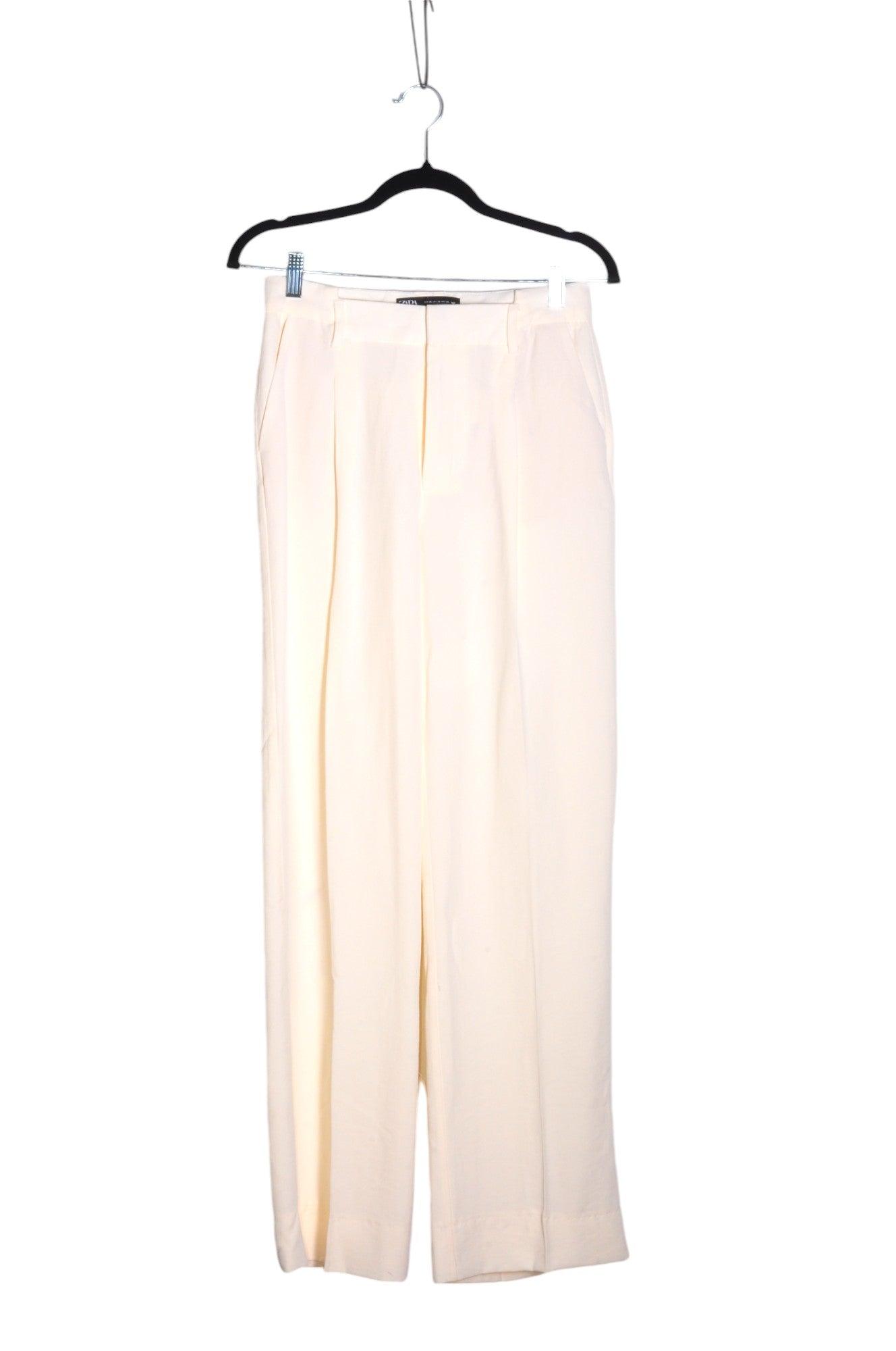 ZARA Women Work Pants Regular fit in White - Size XS | 17.2 $ KOOP