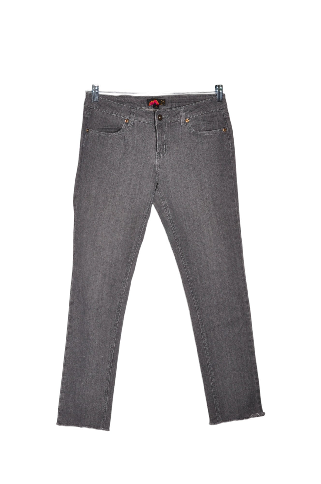 FOREVER 21 Women Straight-Legged Jeans Regular fit in Gray - Size 30 | 12.29 $ KOOP