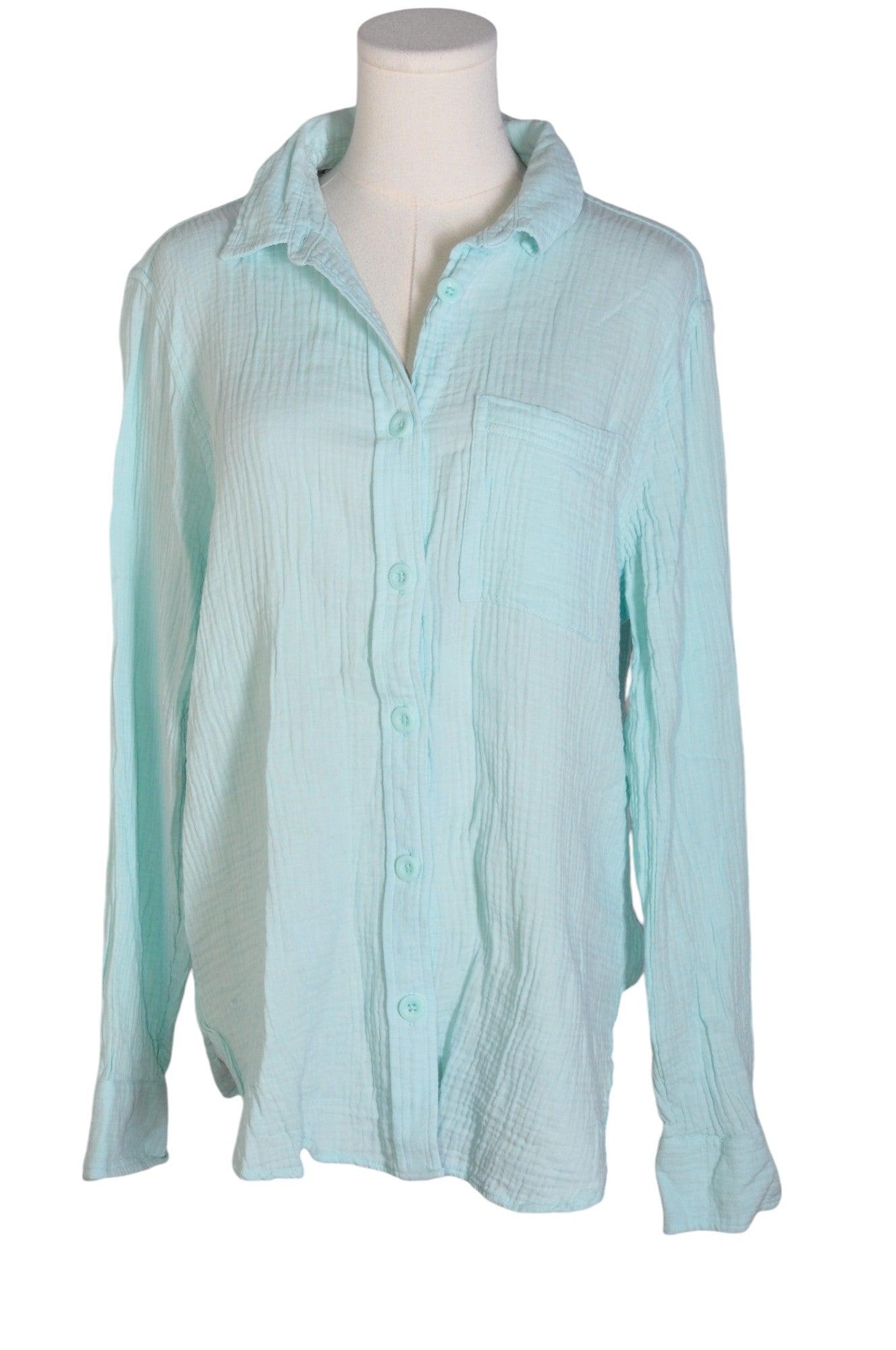 FAR WEST Women Button Down Tops Regular fit in Blue - Size M | 13.25 $ KOOP