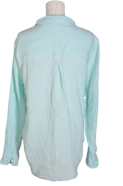 FAR WEST Women Button Down Tops Regular fit in Blue - Size M | 13.25 $ KOOP