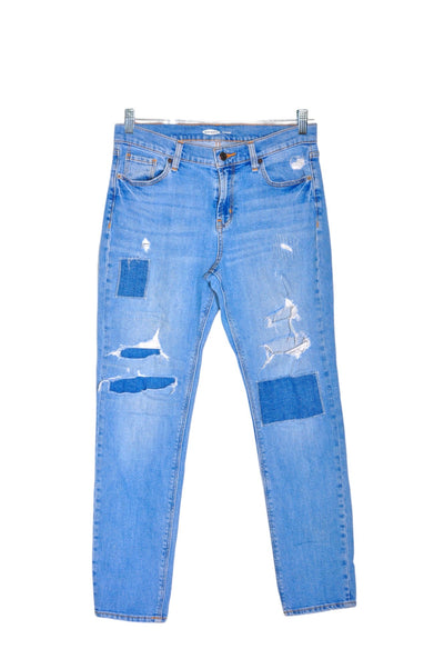 OLD NAVY Women Straight-Legged Jeans Regular fit in Blue - Size 4 | 13.29 $ KOOP