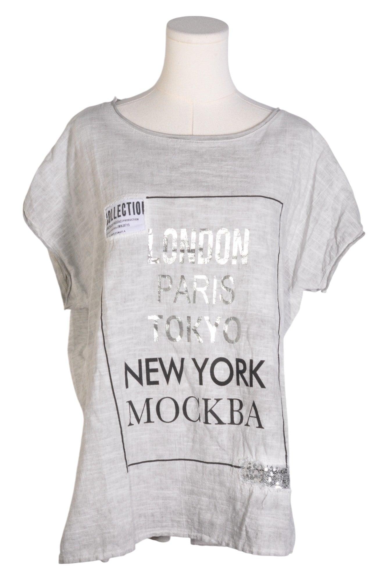 AMOROSA Women T-Shirts Regular fit in Gray - Size M | 21.29 $ KOOP