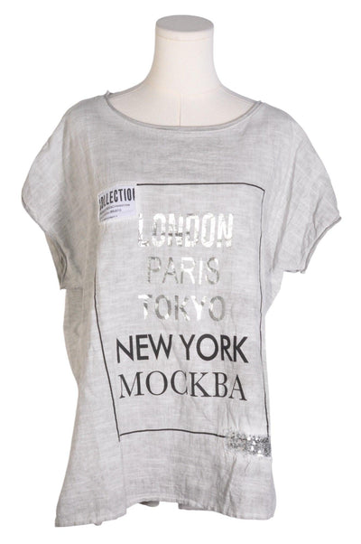 AMOROSA Women T-Shirts Regular fit in Gray - Size M | 21.29 $ KOOP