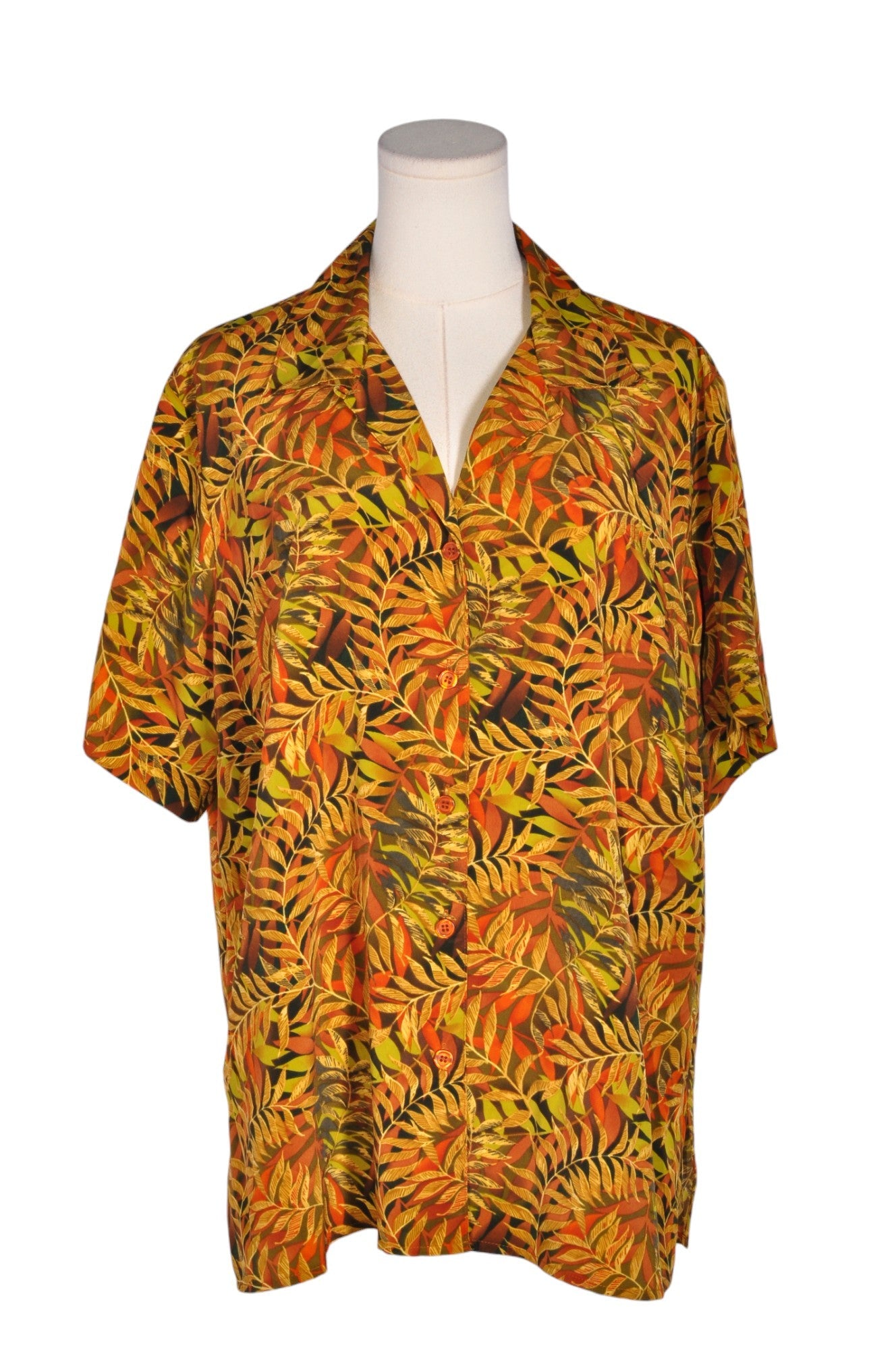 NOTATIONS Men Button Down Tops Regular fit in Orange - Size 1X | 13.25 $ KOOP