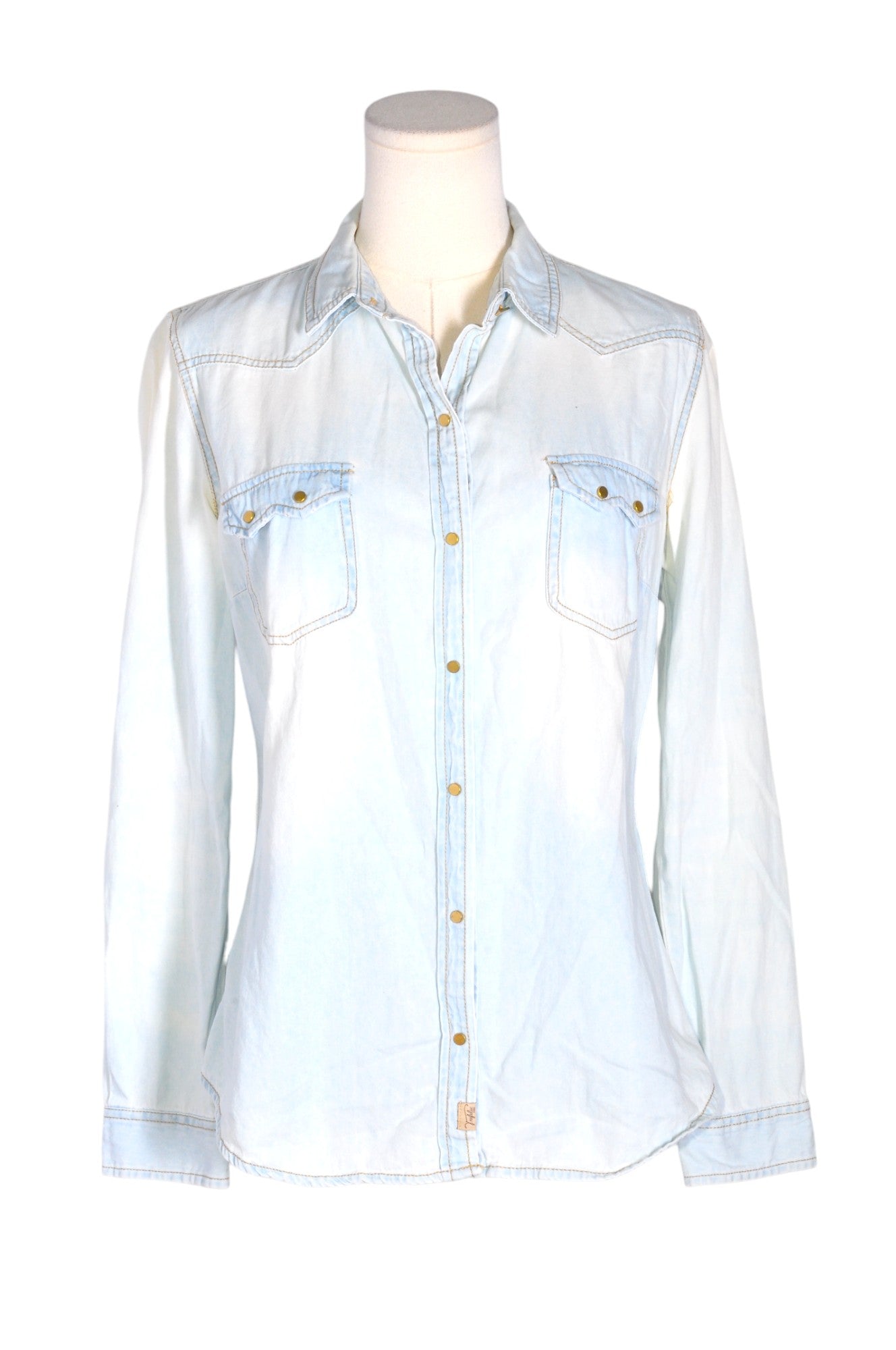 ZARA Women Denim Tops Regular fit in Blue - Size M | 24.33 $ KOOP