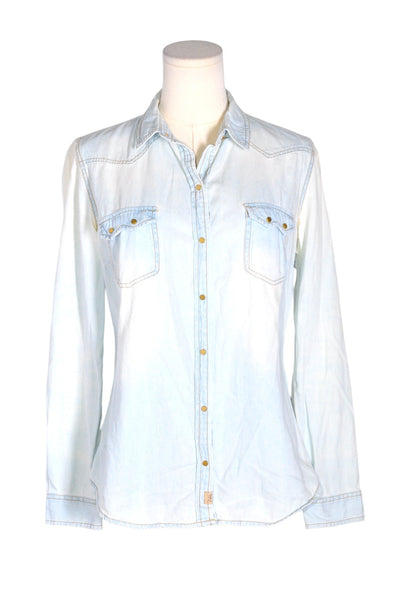 ZARA Women Denim Tops Regular fit in Blue - Size M | 24.33 $ KOOP