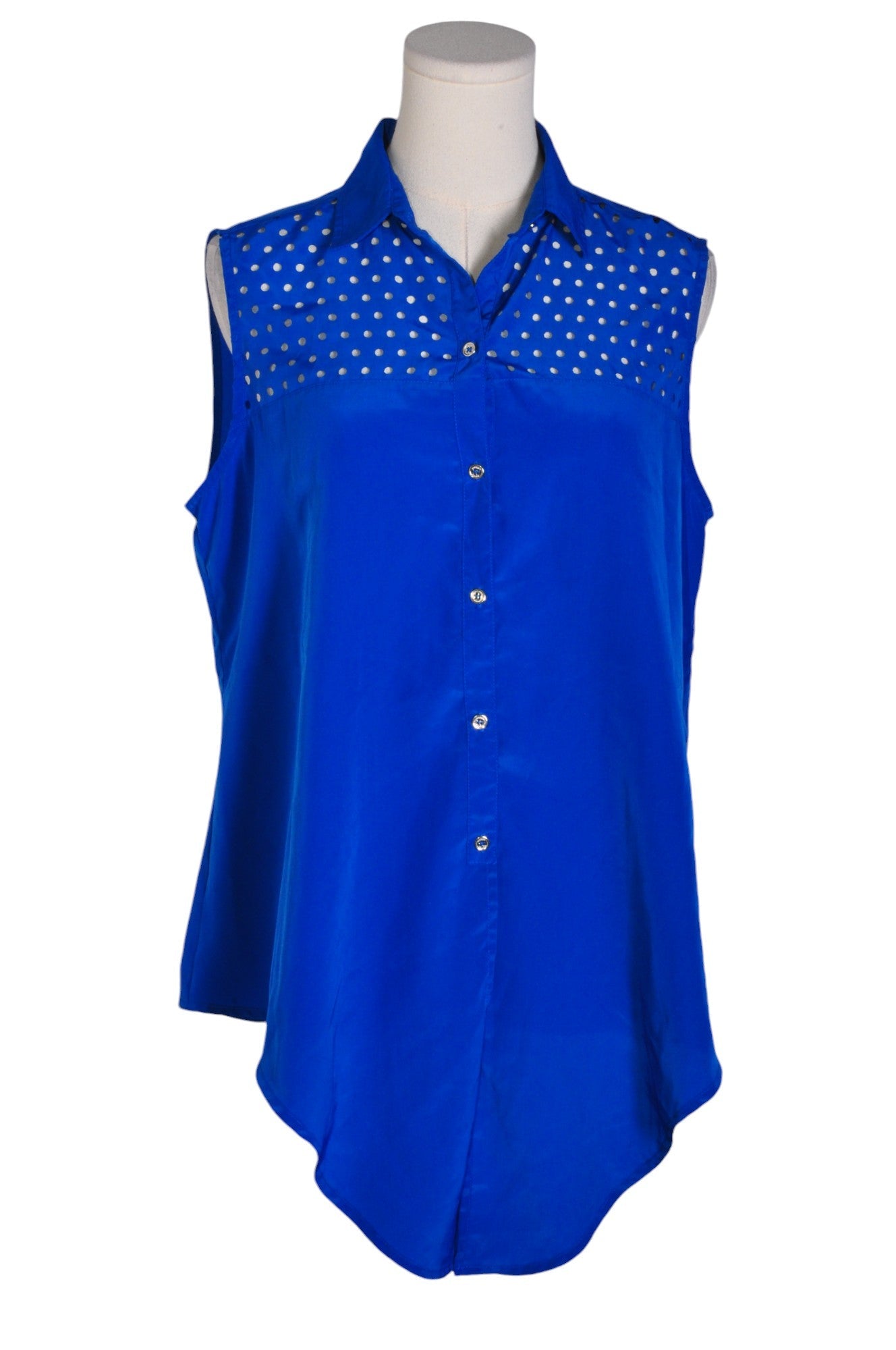 POINT ZERO Women Button Down Tops Regular fit in Blue - Size L | 17.79 $ KOOP