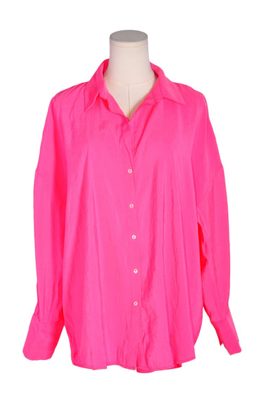 ONLY Women Button Down Tops Regular fit in Pink - Size L | 11.5 $ KOOP