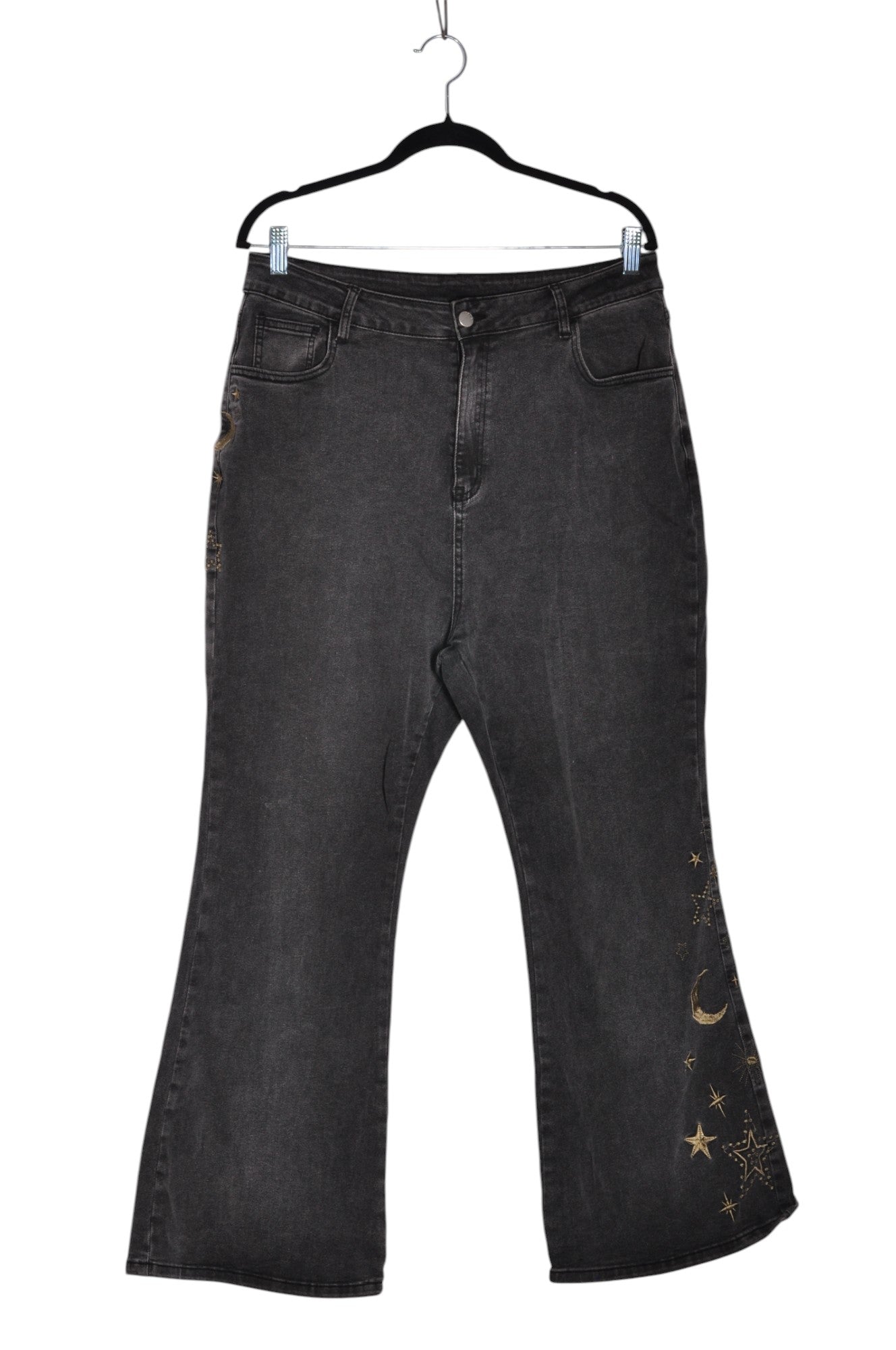 CIDER Women Flared Jeans Regular fit in Black - Size XL | 14.5 $ KOOP