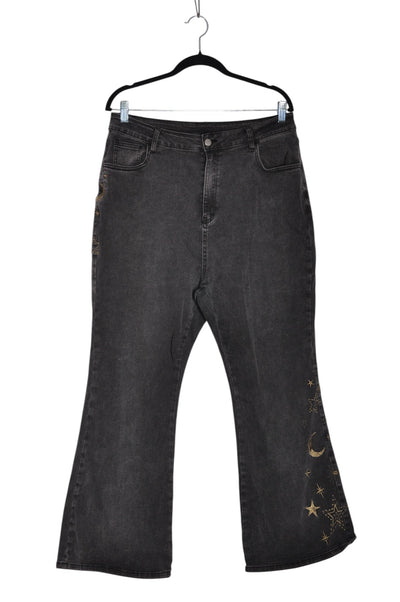 CIDER Women Flared Jeans Regular fit in Black - Size XL | 14.5 $ KOOP