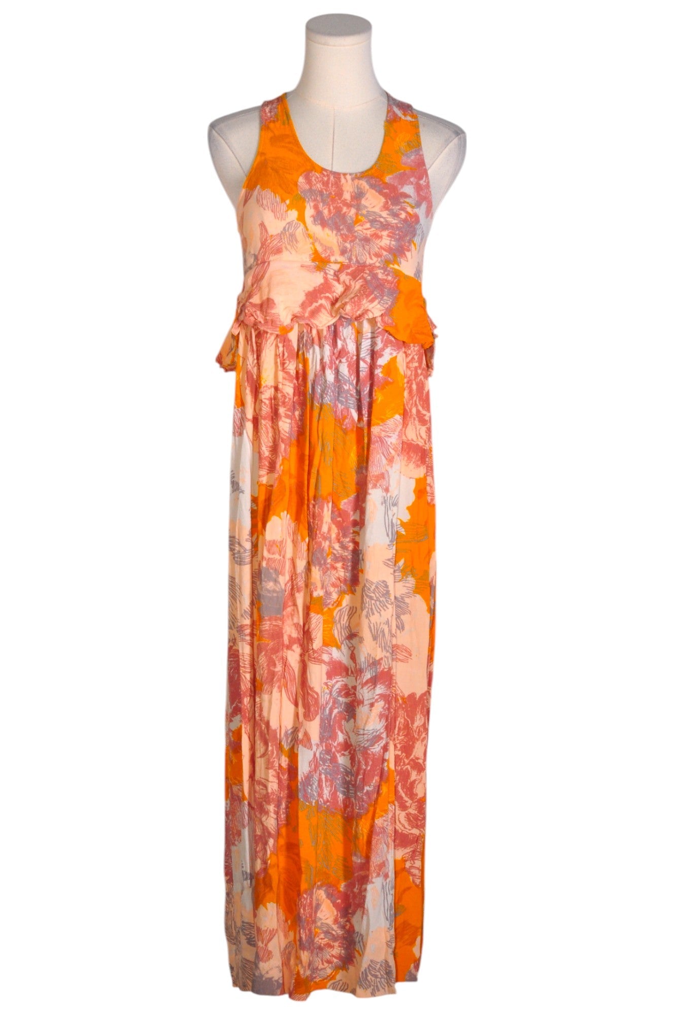 H&M Women Maxi Dresses Regular fit in Orange - Size 6 | 11.99 $ KOOP