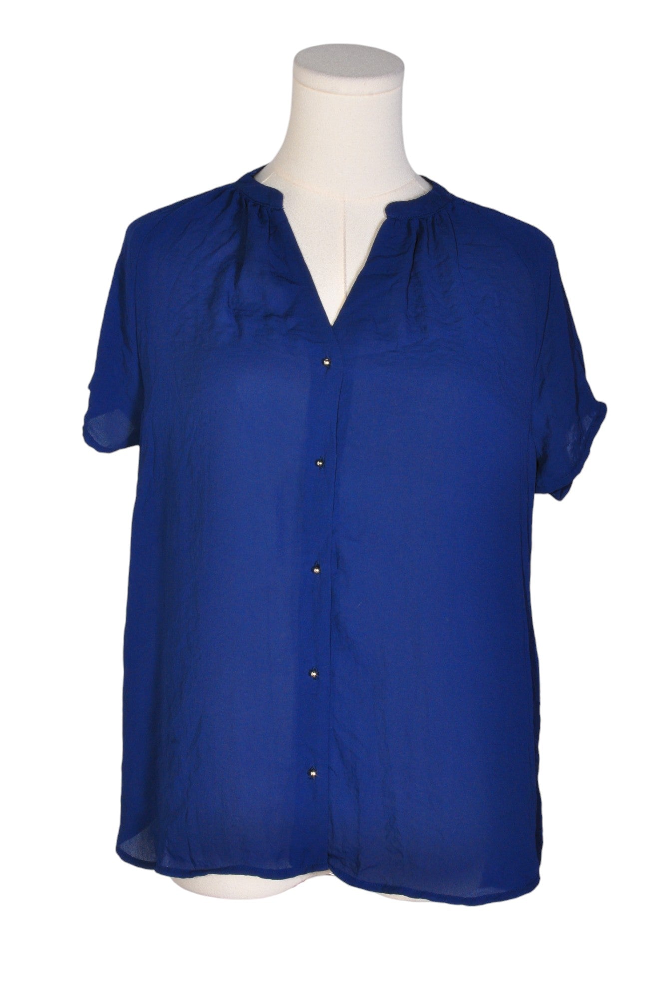 H&M Women Button Down Tops Regular fit in Blue - Size 6 | 9.99 $ KOOP