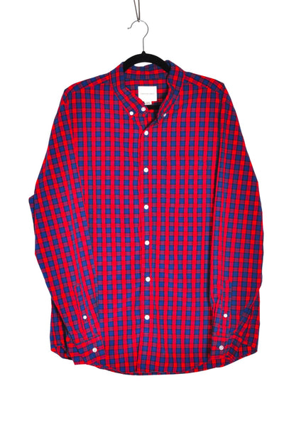 AMERICAN EAGLE Men Button Down Tops Regular fit in Red - Size XL | 18.99 $ KOOP