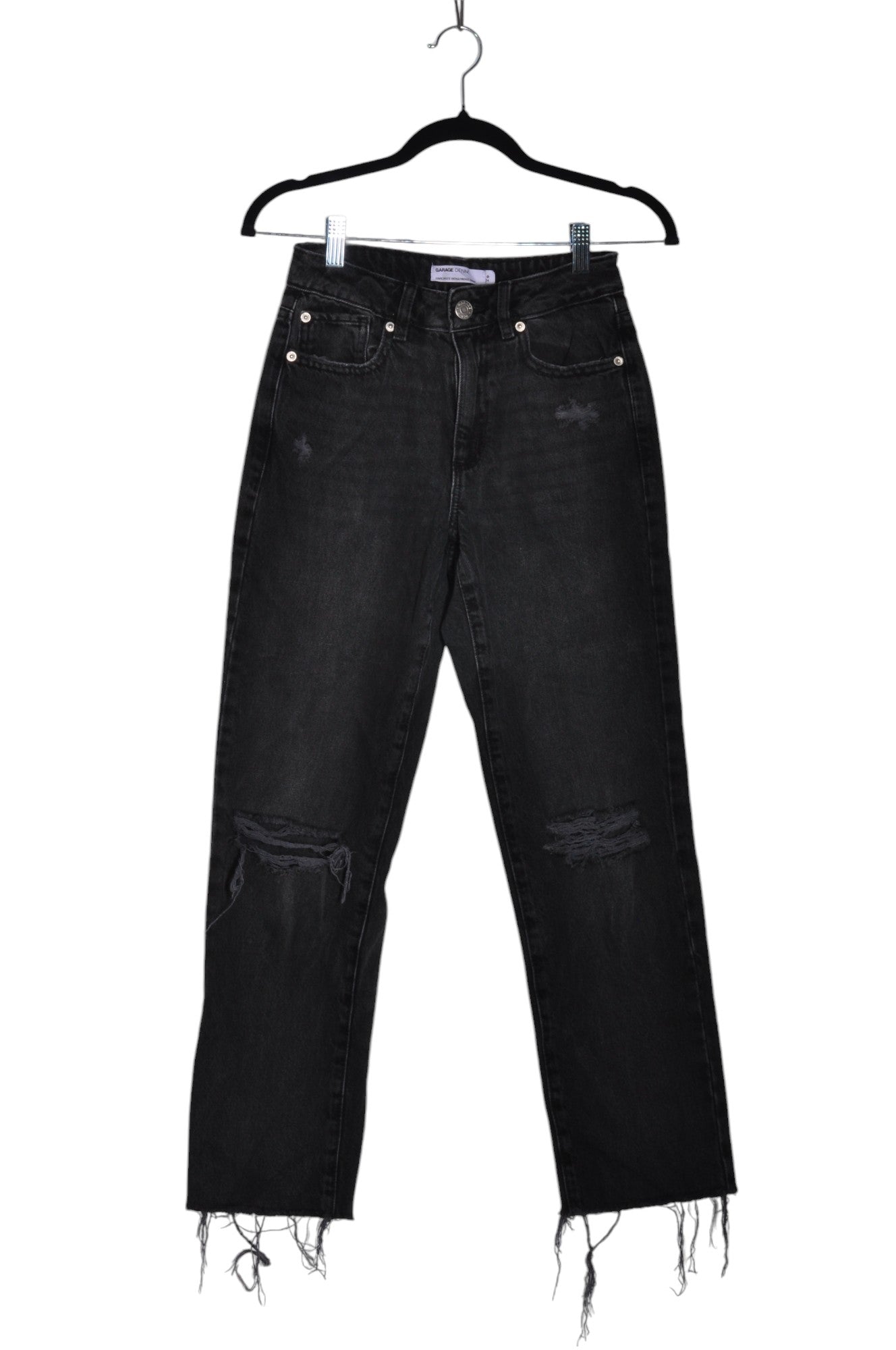 GARAGE Women Straight-Legged Jeans Regular fit in Black - Size 24 | 13.2 $ KOOP