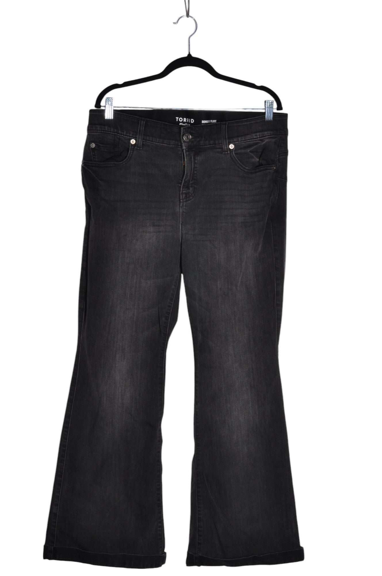 TORRID Women Straight-Legged Jeans Regular fit in Black - Size 16 | 17.8 $ KOOP