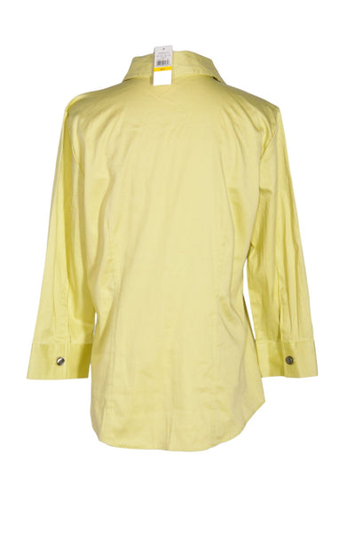 VAN HEUSEN Women Button Down Tops Regular fit in Yellow - Size M | 19.99 $ KOOP