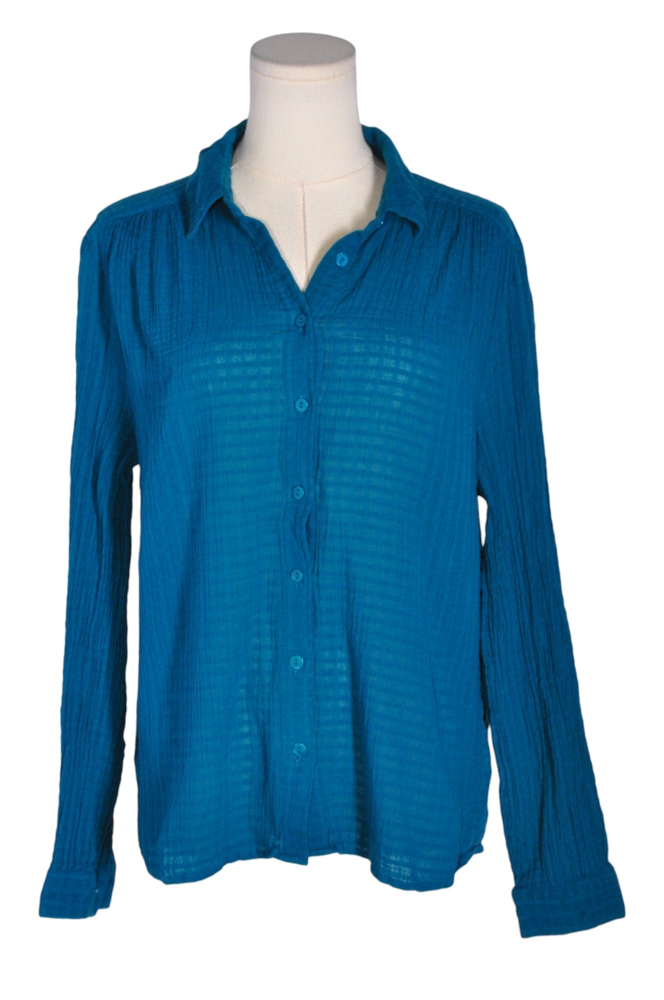 NORTHERN REFLECTIONS Women Button Down Tops Regular fit in Blue - Size L | 19.99 $ KOOP
