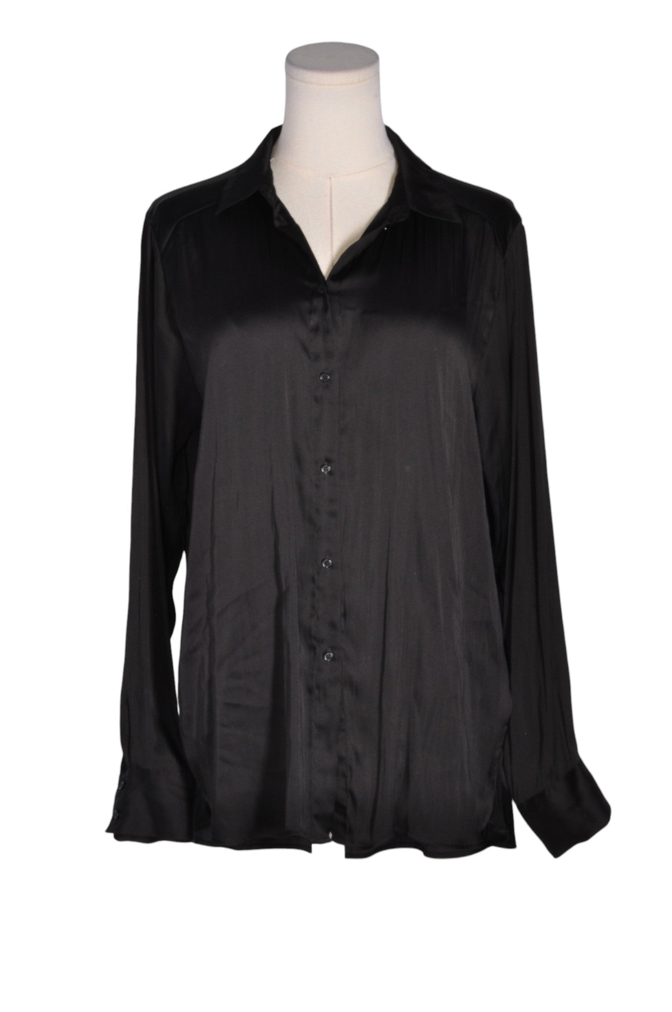 H&M Women Button Down Tops Regular fit in Black - Size 8 | 18.9 $ KOOP