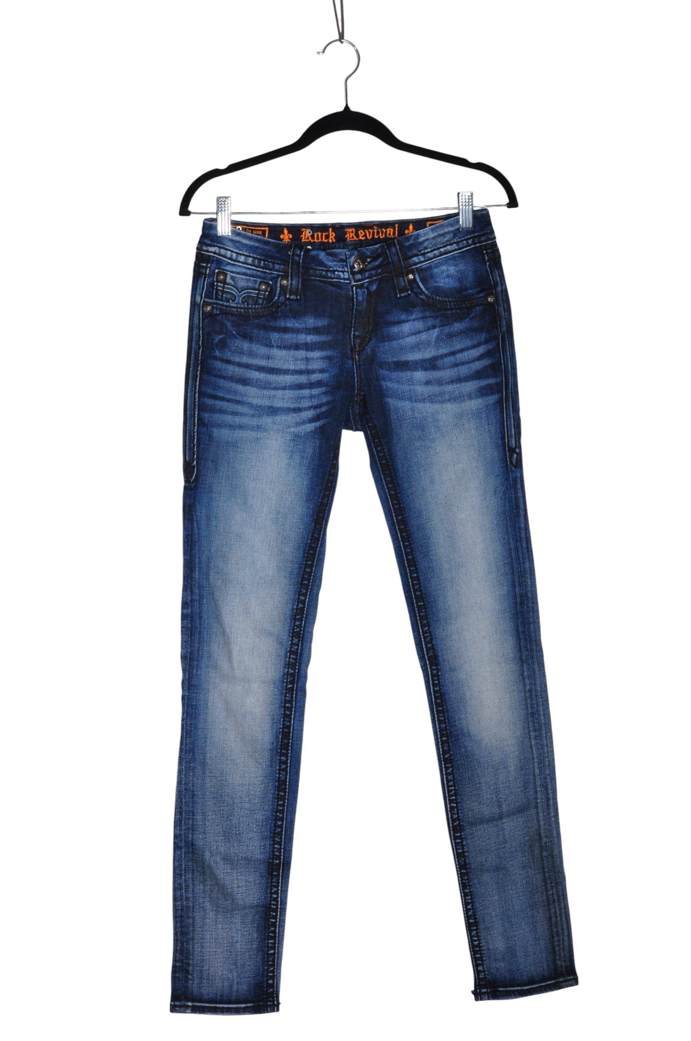 ROCK REVIVAL Women Straight-Legged Jeans Regular fit in Blue - Size 27 | 69.99 $ KOOP