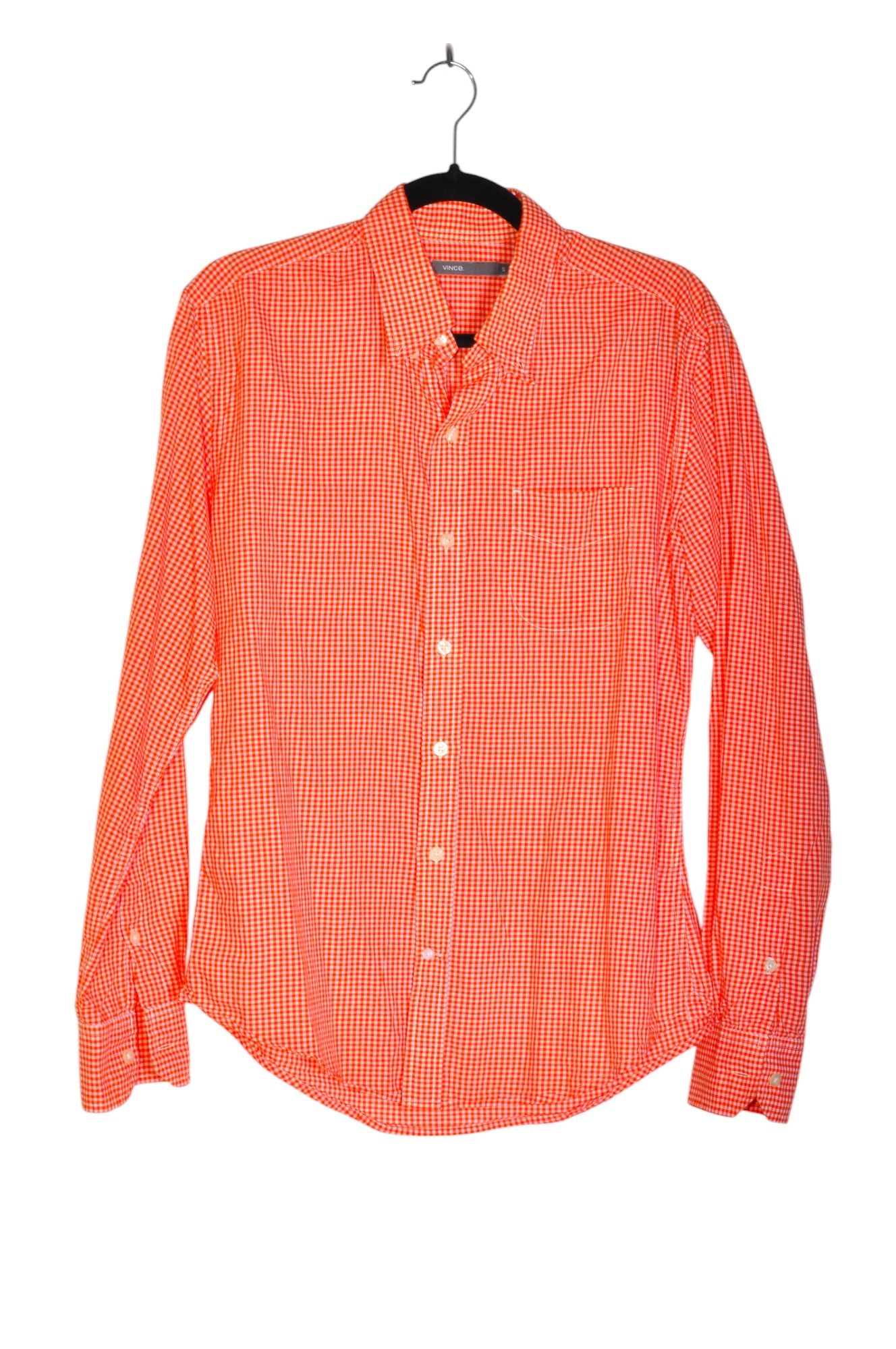 VINCE Men Button Down Tops Regular fit in Orange - Size S | 59.99 $ KOOP