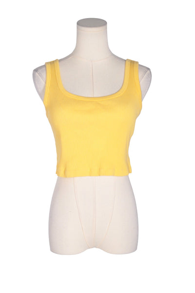 UNIQLO Women Crop Tops Regular fit in Yellow - Size M | 9.99 $ KOOP