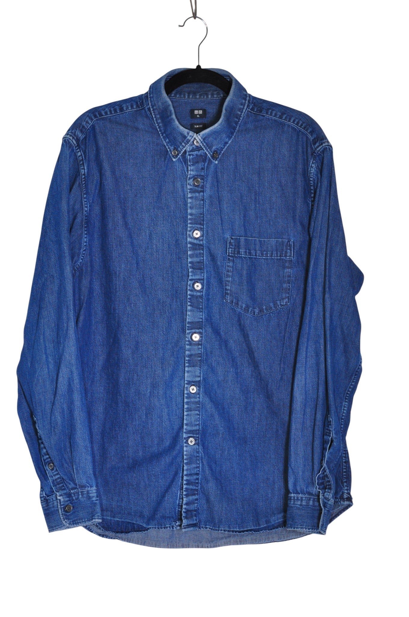 UNIQLO Men Denim Tops Regular fit in Blue - Size XL | 9.99 $ KOOP