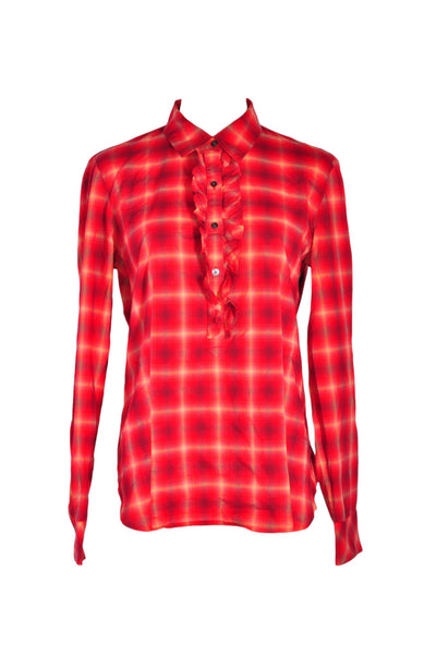 TALBOTS Women Button Down Tops Regular fit in Red - Size 6 | 28.9 $ KOOP