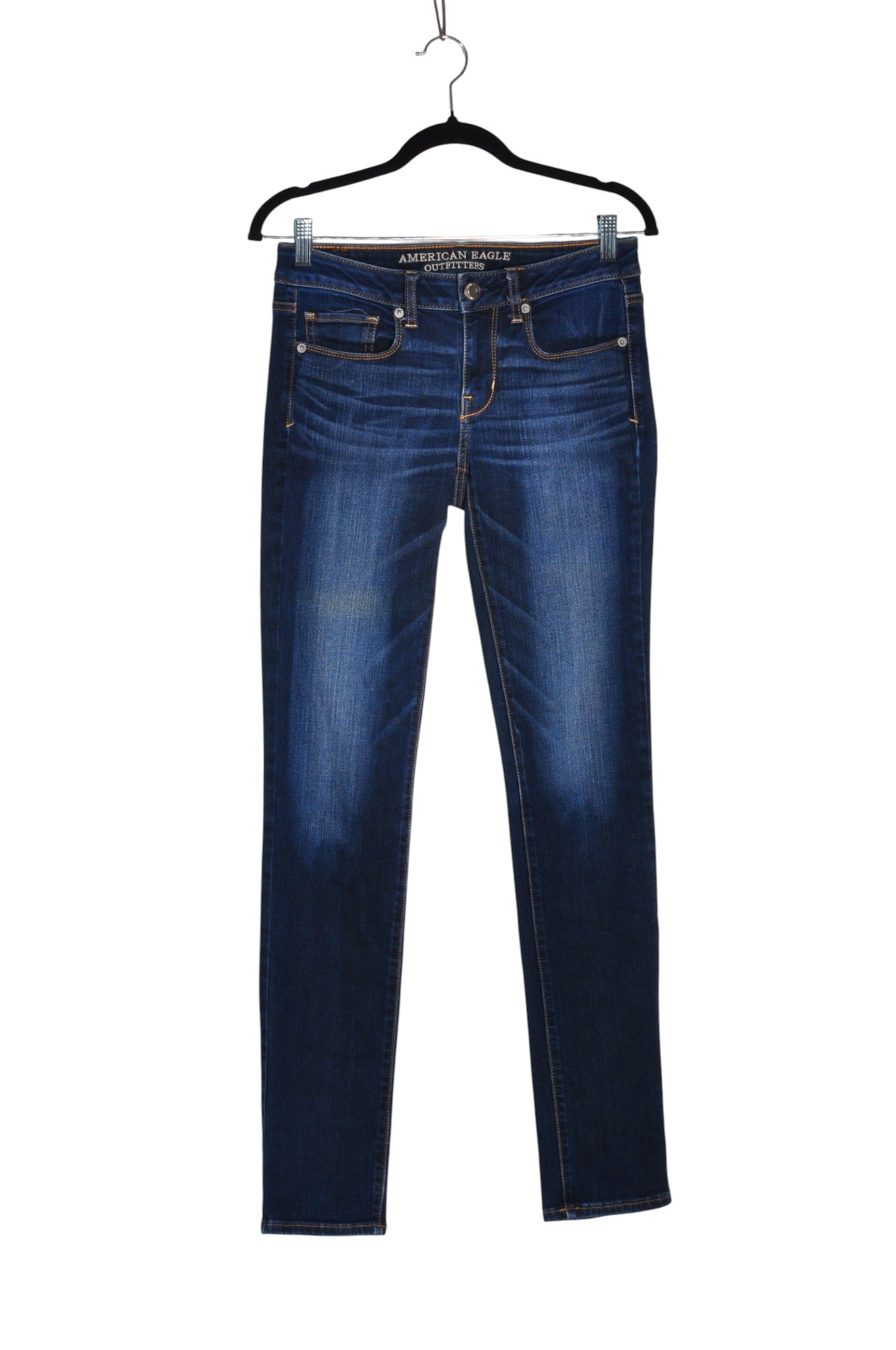 AMERICAN EAGLE Women Straight-Legged Jeans Regular fit in Blue - Size 4 | 27.8 $ KOOP