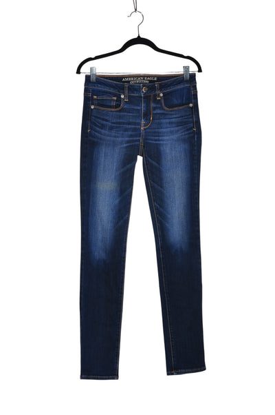 AMERICAN EAGLE Women Straight-Legged Jeans Regular fit in Blue - Size 4 | 27.8 $ KOOP