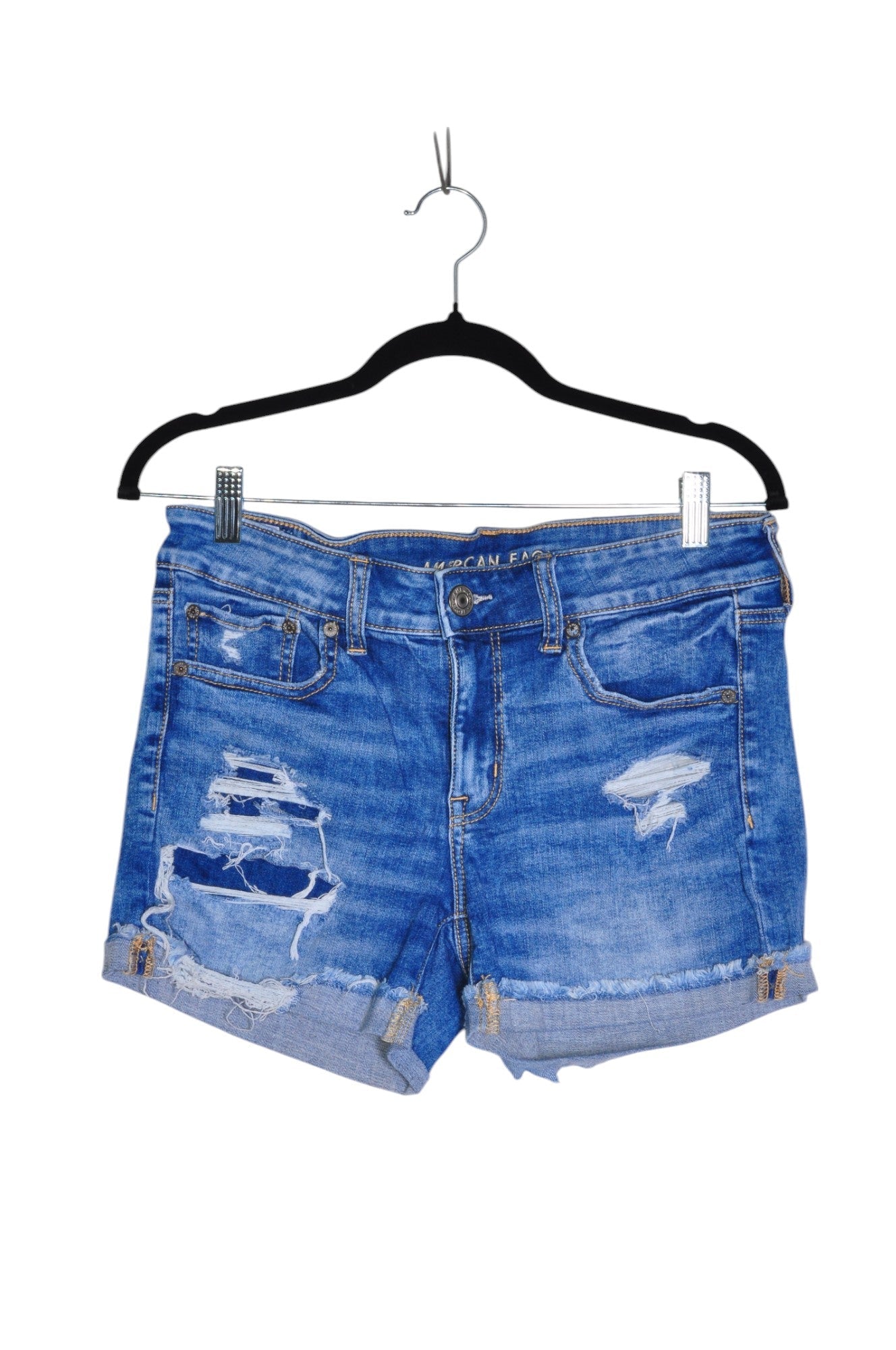 AMERICAN EAGLE Women Denim Shorts Regular fit in Blue - Size 10 | 18.99 $ KOOP