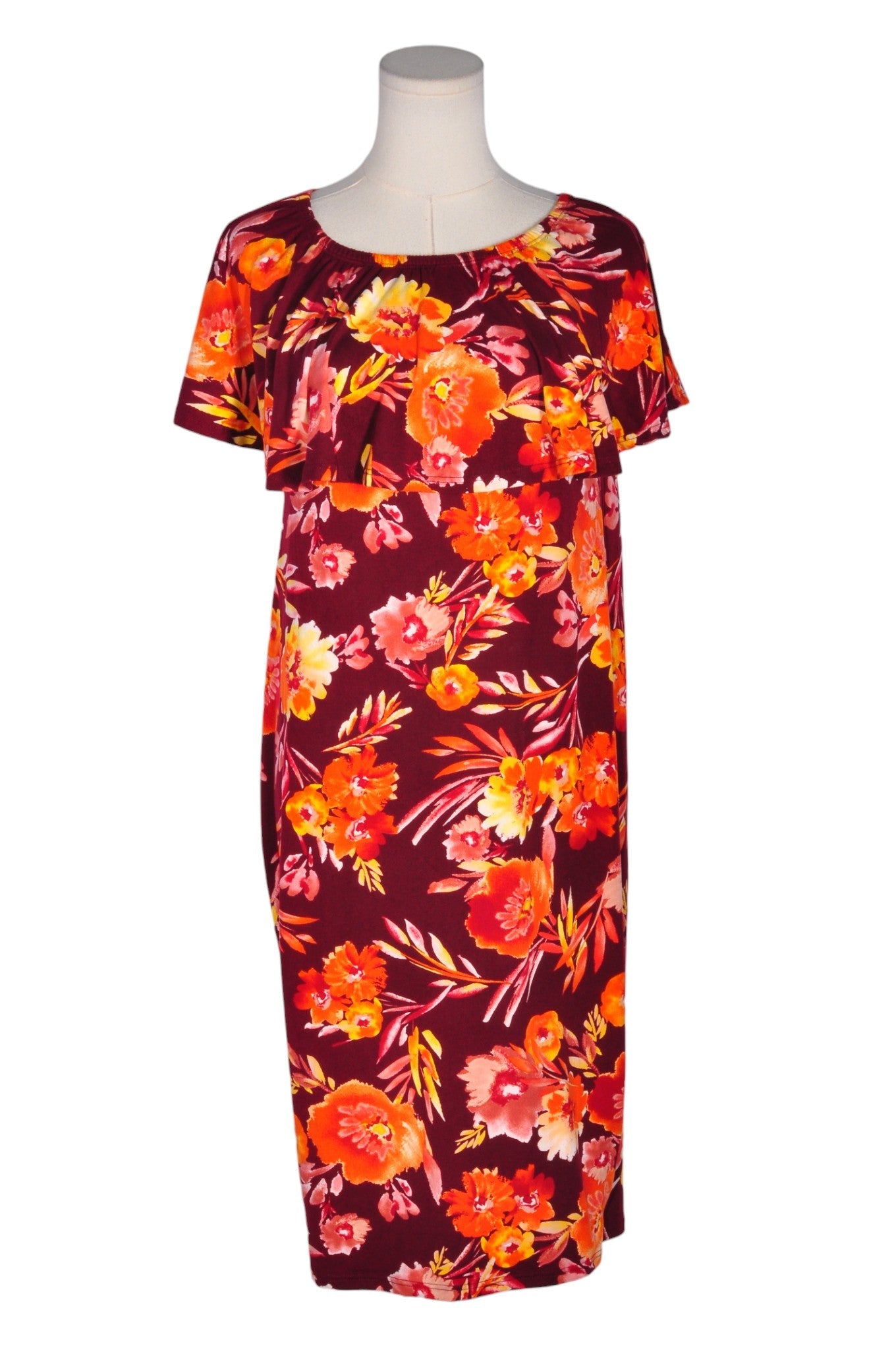 UNBRANDED Women Drop Waist Dresses Regular fit in Orange - Size 6 | 11.99 $ KOOP