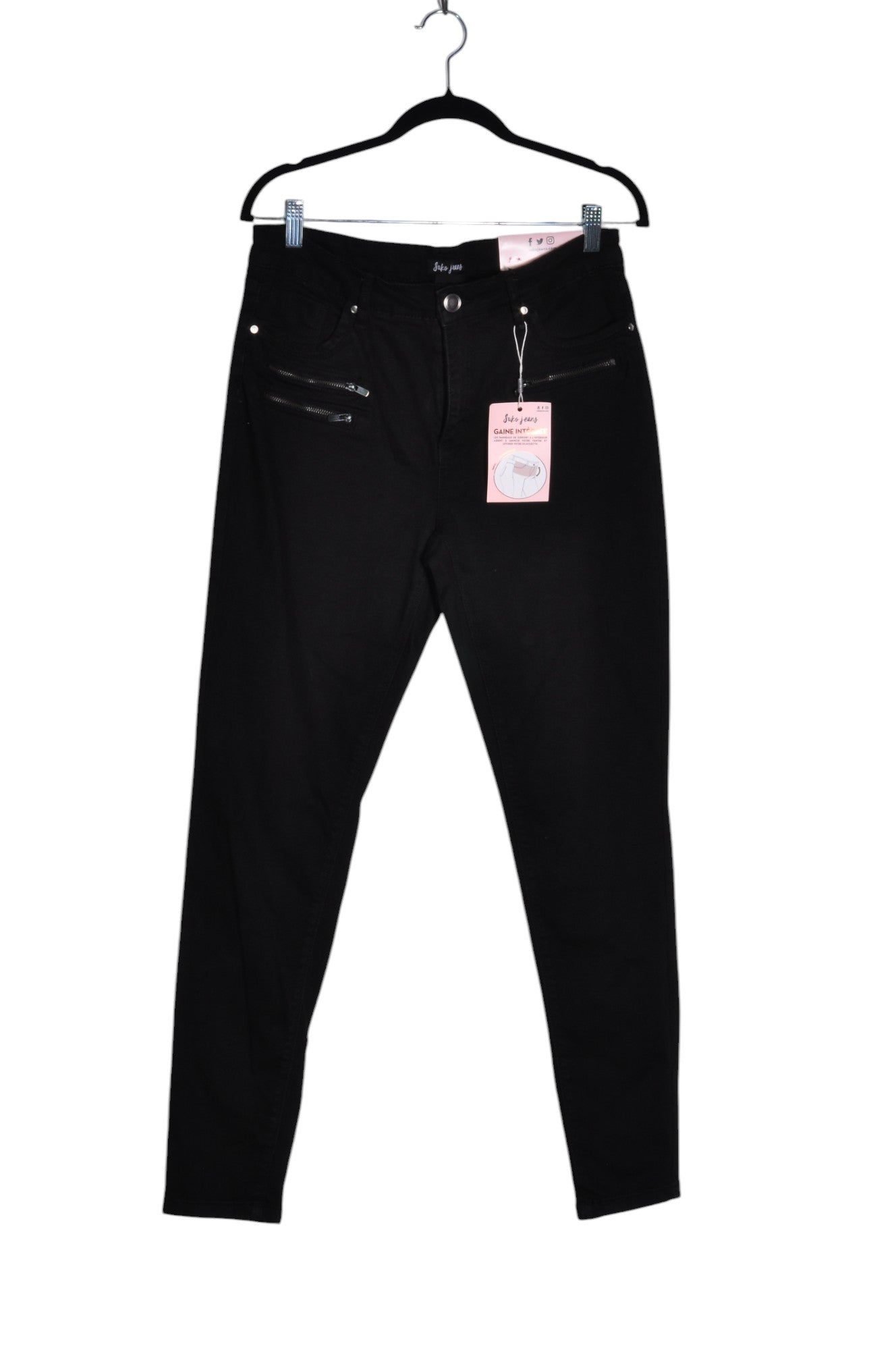 SUKO JEANS Women Straight-Legged Jeans Regular fit in Black - Size 10 | 11.29 $ KOOP