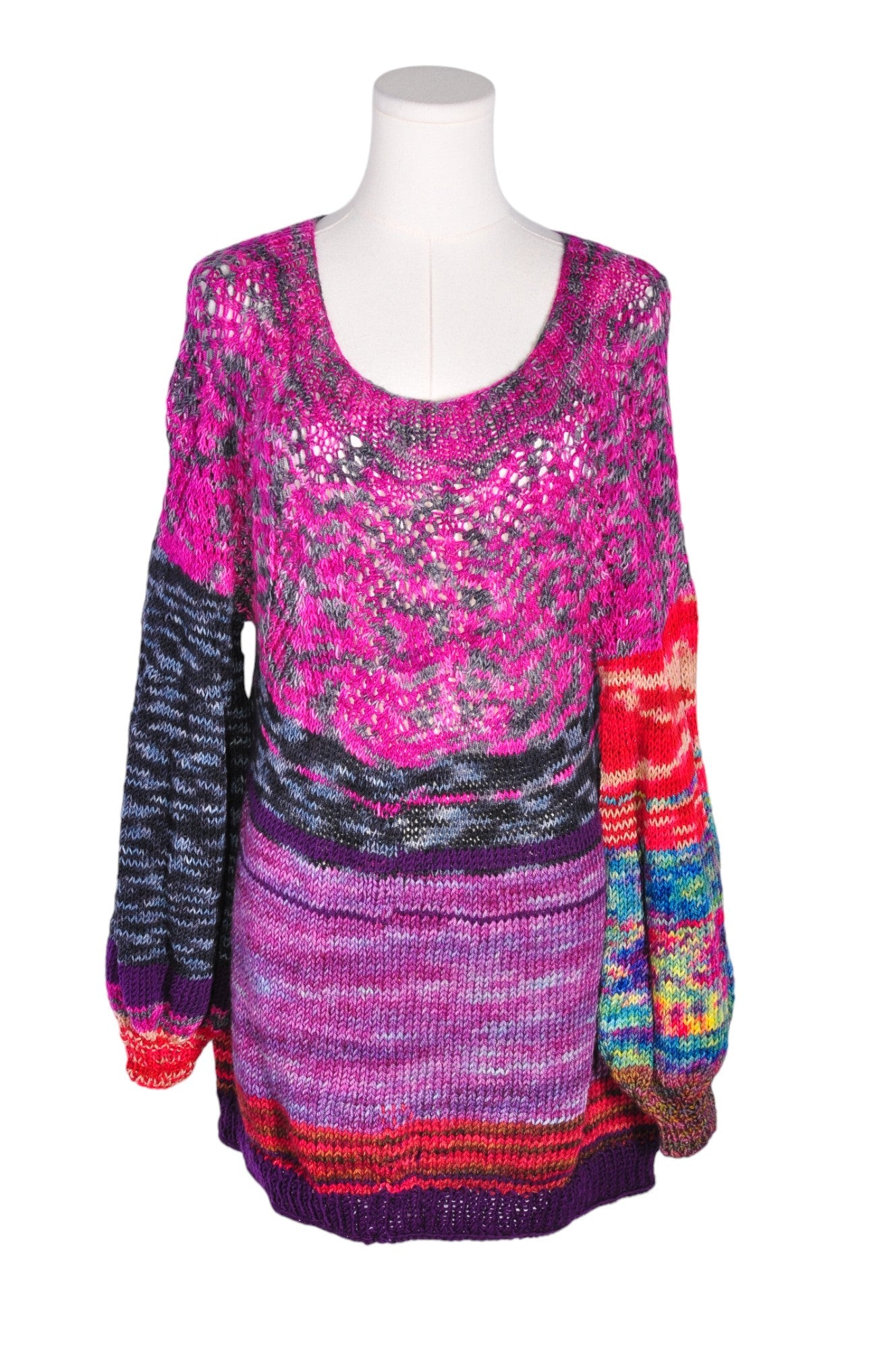 HANDMADE Women Knit Tops Regular fit in Purple - Size L | 13.25 $ KOOP