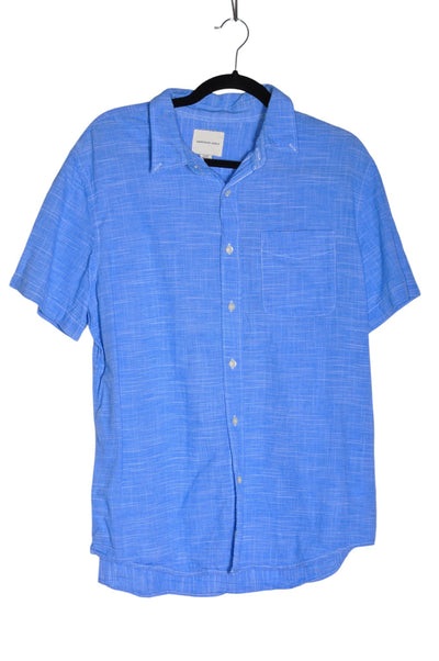 AMERICAN EAGLE Women Button Down Tops Regular fit in Blue - Size L | 18.99 $ KOOP