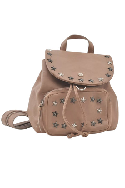 JIMMY CHOO Vintage Stella Star Studs Leather Backpack Pink Beige 7492K