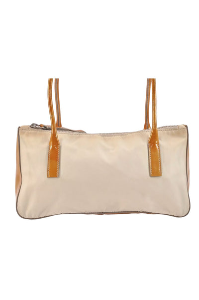 PRADA Nylon Tessuto Enamel Shoulder Hand Bag Purse Cream White 9257K