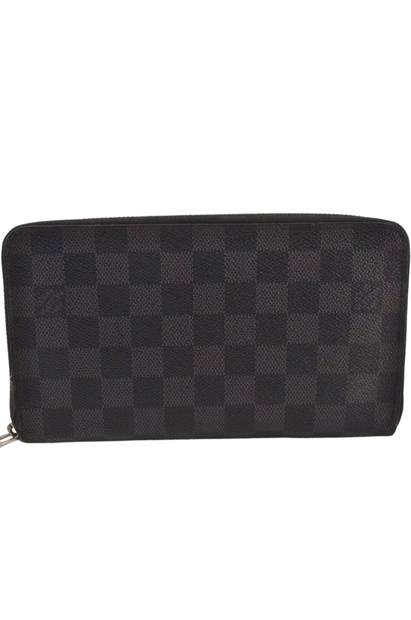 Louis Vuitton Damier Graphite Zippy Organizer Wallet N63077 LV 8122K