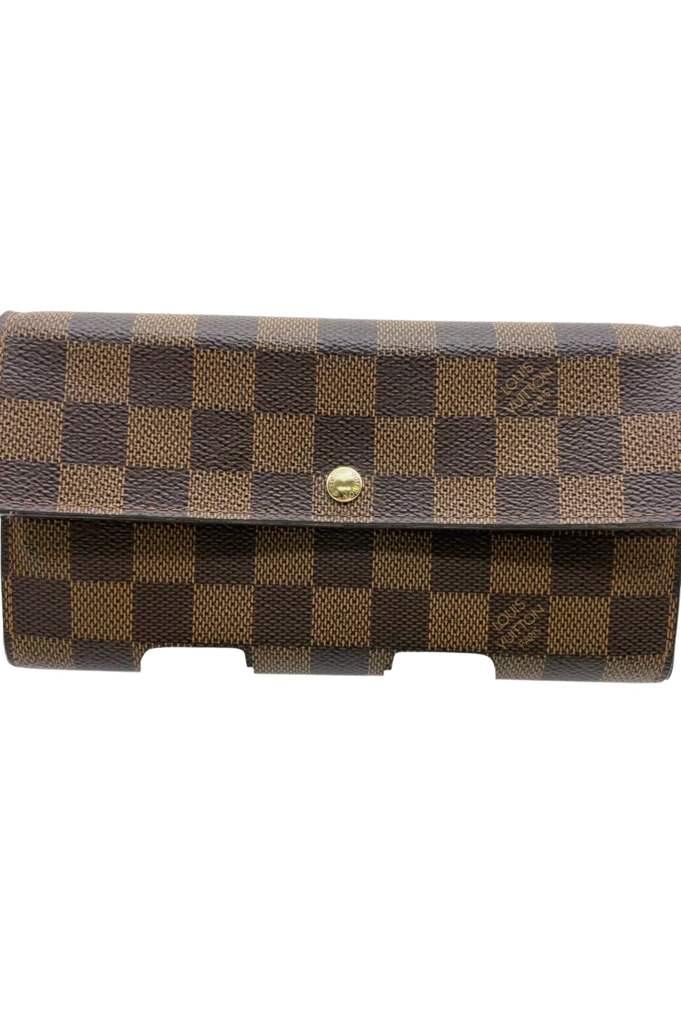 Louis vuitton Damier Ebene Pochette Porte Monnaie Carte Credit M61725 W/ Box SK090150