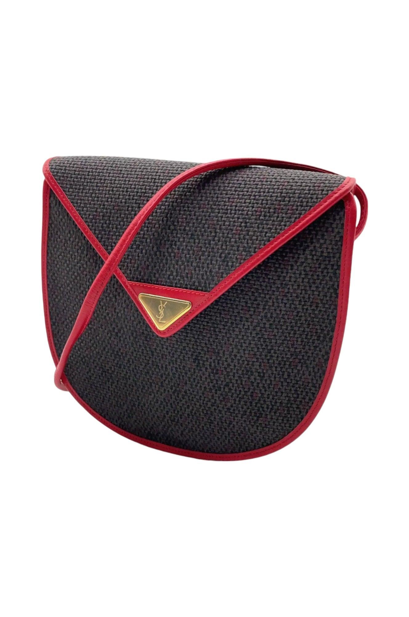 Saint Laurent Pochette Gray /Red Shoulder Bag NS080768