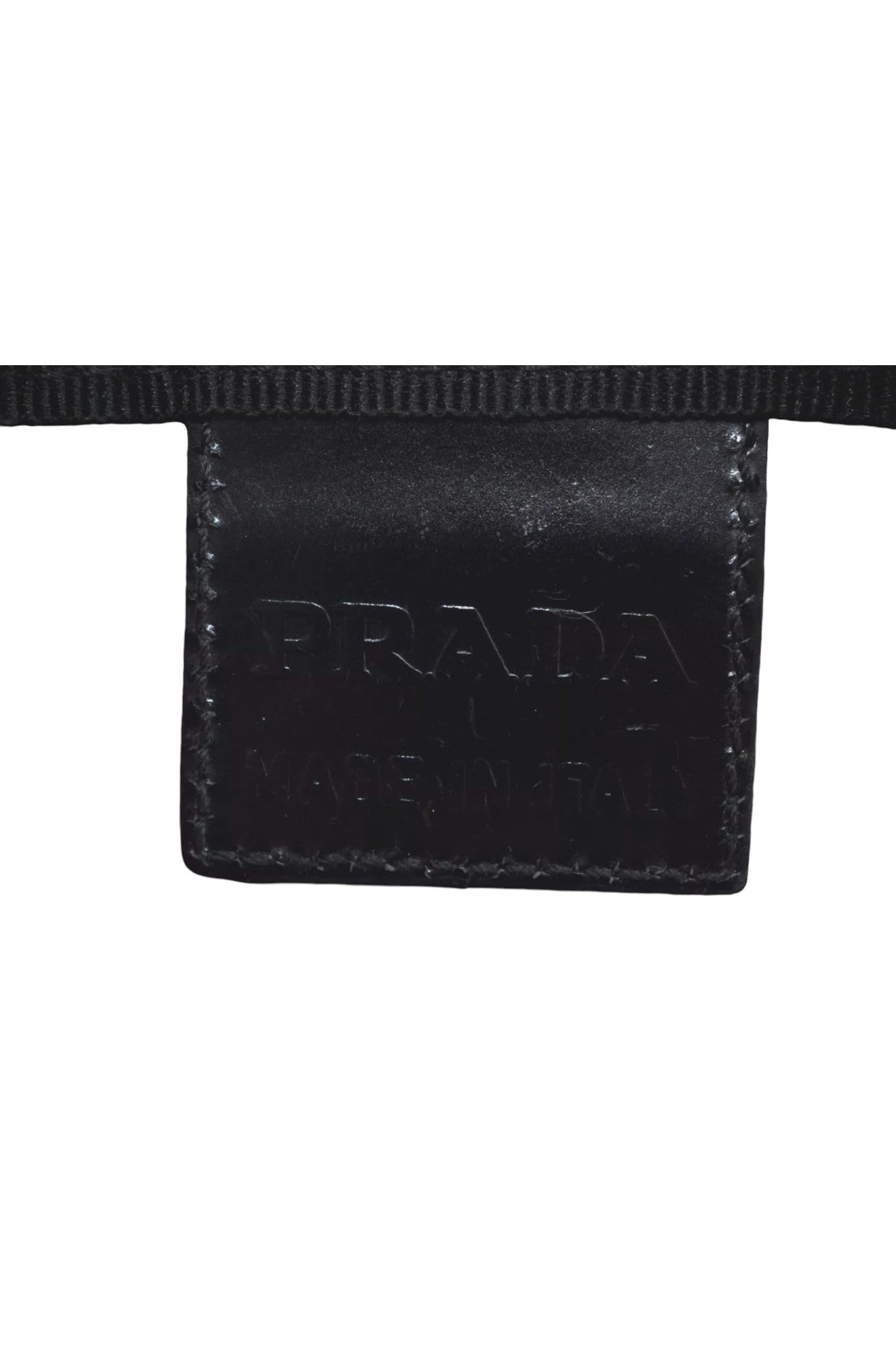 PRADA Nylon Leather Pouch Purse Black 3978K