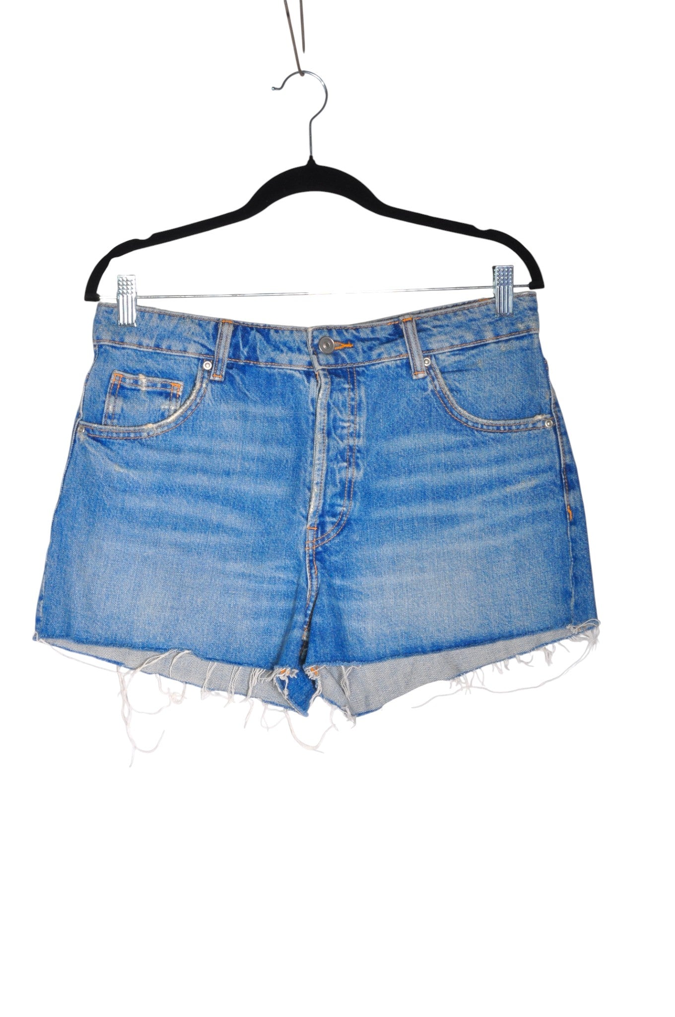 ZARA Women Denim Shorts Regular fit in Blue - Size 4 | 14.3 $ KOOP