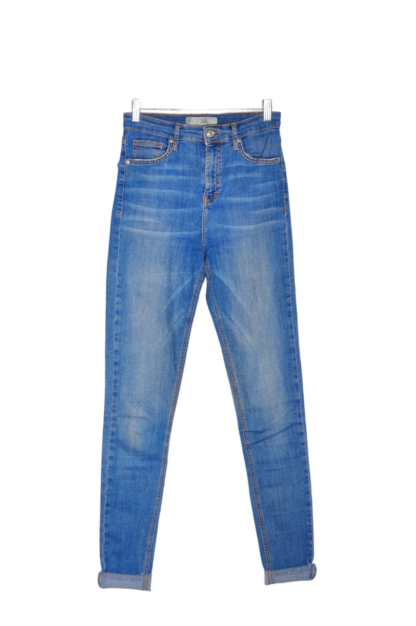 TOPSHOP Women Straight-Legged Jeans Regular fit in Blue - Size 28 | 31.29 $ KOOP