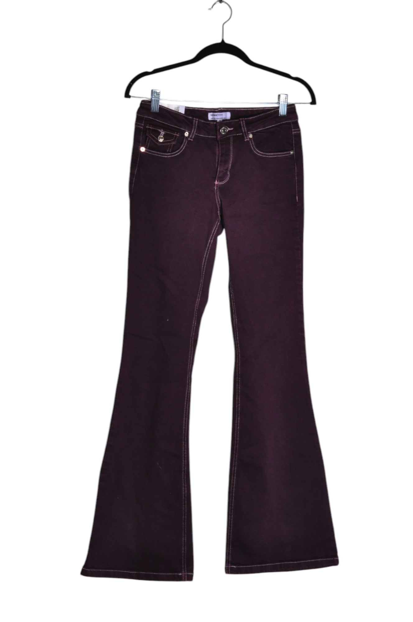 GARAGE Women Straight-Legged Jeans Regular fit in Red - Size 3 | 16.89 $ KOOP