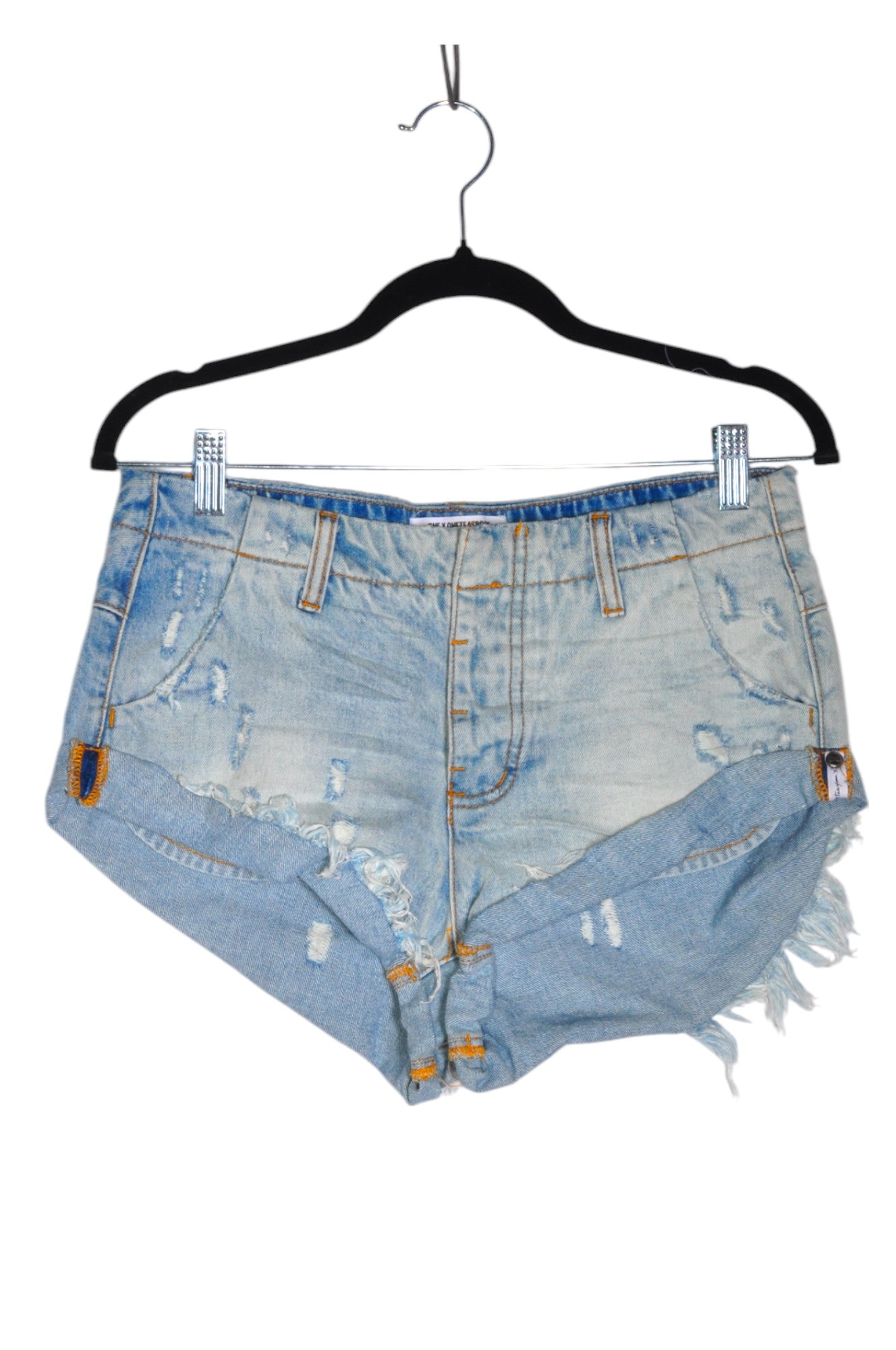 ONE TEASPOON Women Denim Shorts Regular fit in Blue - Size 26 | 32.29 $ KOOP