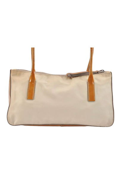 PRADA Nylon Tessuto Enamel Shoulder Hand Bag Purse Cream White 9257K