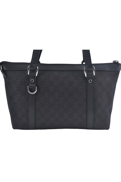 GUCCI Abbey Shoulder Tote Bag GG Canvas Leather 268640 Black L0797