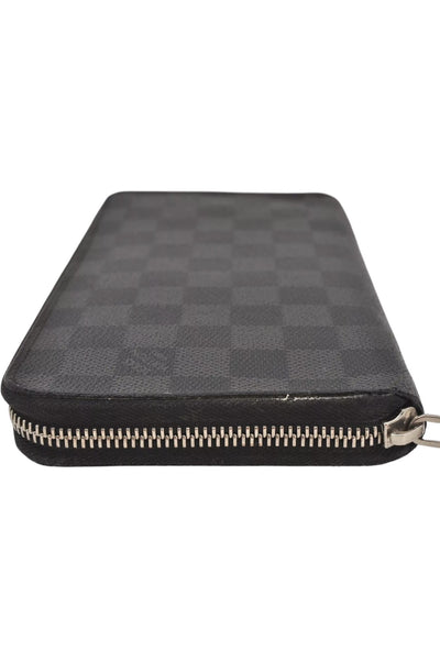 Louis Vuitton Damier Graphite Zippy Organizer Wallet N63077 LV 8122K