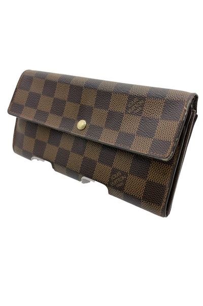 Louis vuitton Damier Ebene Pochette Porte Monnaie Carte Credit M61725 W/ Box SK090150